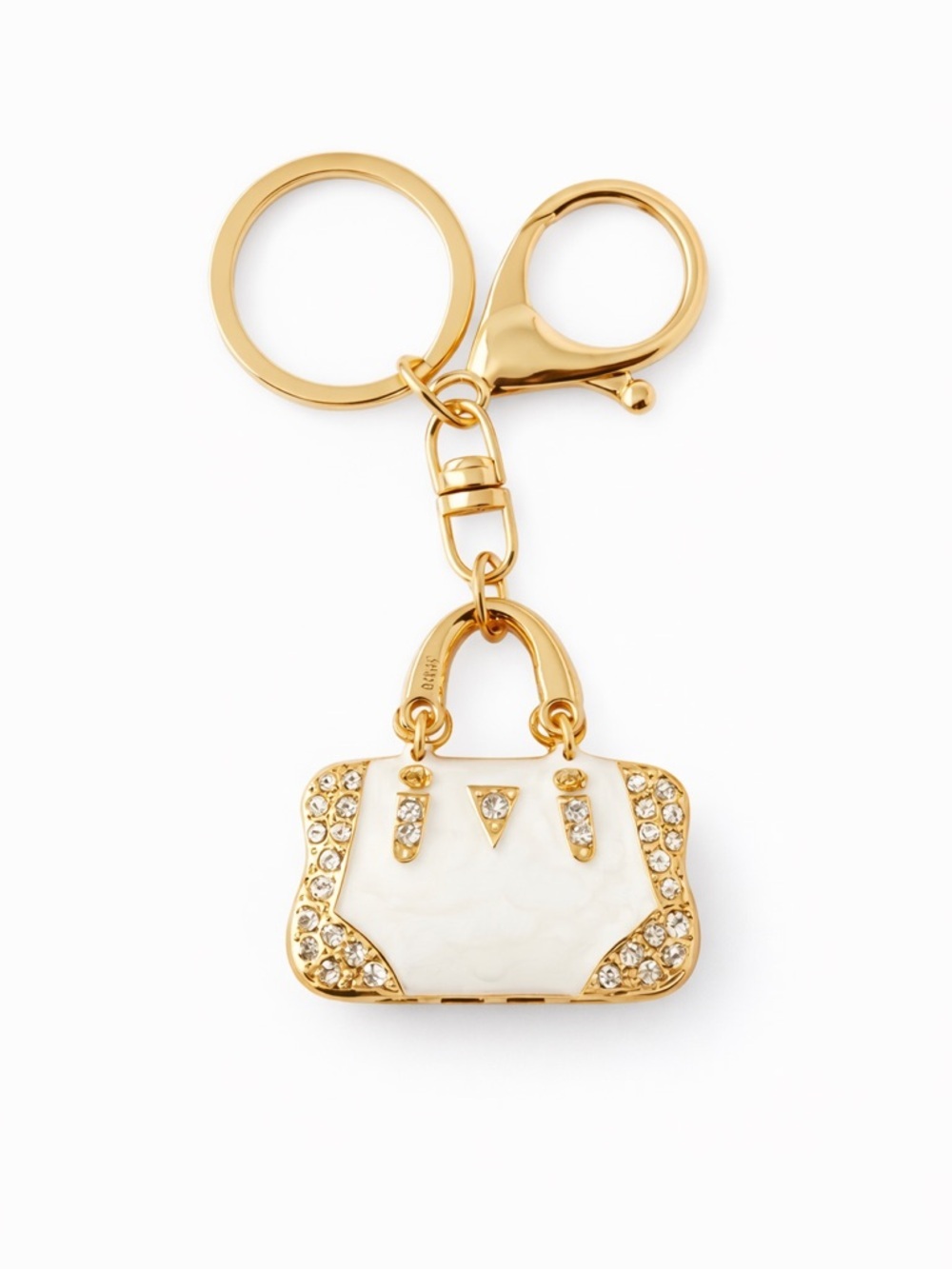 White Purse Bag Charm Keychain Handbag Charm - Picture 10 of 10
